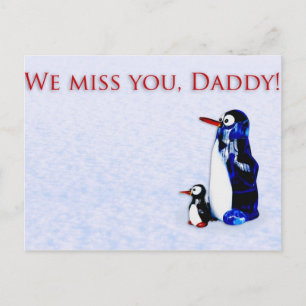 Postal Te extrañamos, papá