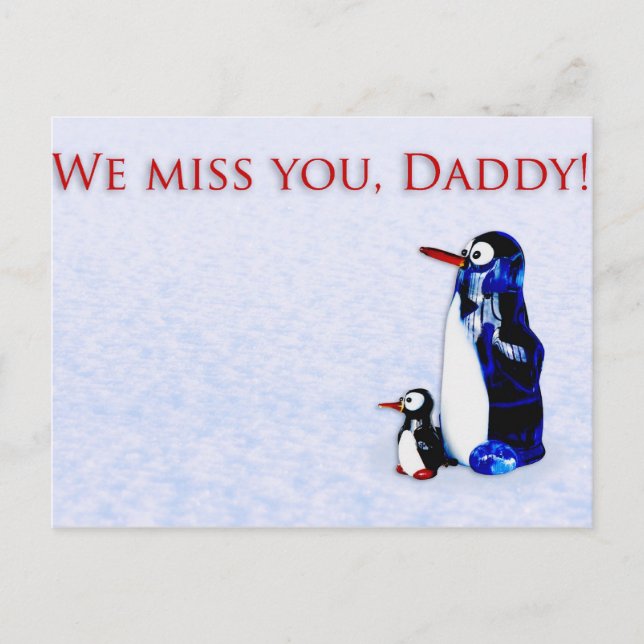 Postal Te extrañamos, papá (Anverso)