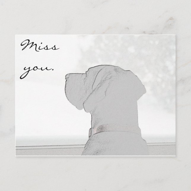 Postal Te extraño. (Anverso)