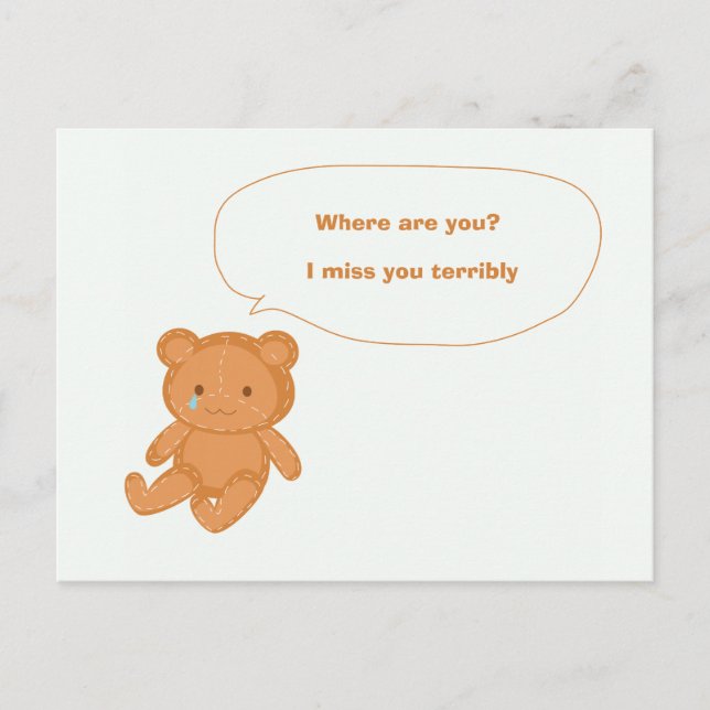 Postal Te extraño (Anverso)