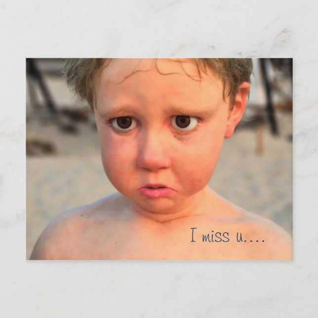 Postal Te extraño. (Anverso)