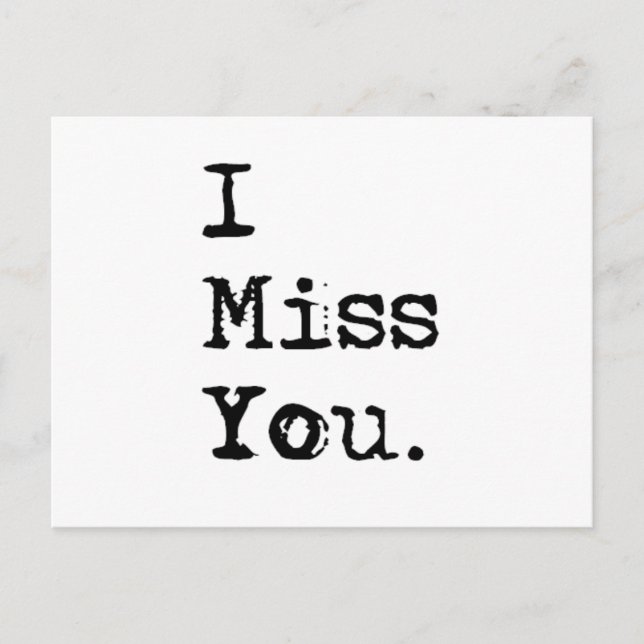 Postal Te Extraño. (Anverso)