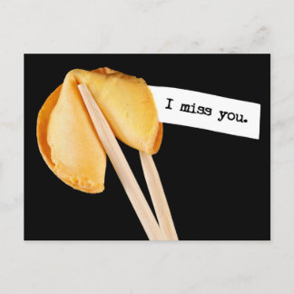 Postal Te Extraño Fortune Cookie