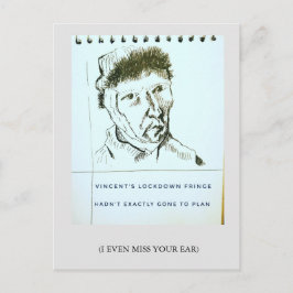 Postal Te falta, humor de bloqueo, Van Gogh, clásico