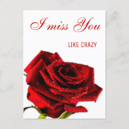Postal Te falta una rosa roja romántica
