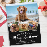 Postal Te Guerramos, Feliz Collage de fotos Mascota de Pe<br><div class="desc">¡Te Alegramos Una Feliz Navidad! Envíe saludos lindos y divertidos de vacaciones con esta tarjeta de festividad personalizado mascota súper adorable y personalizada. Feliz Navidad deseos del perro con hermosas huellas de pata en un divertido diseño moderno de collage de fotos. Añade las fotos de tu perro o de tu...</div>