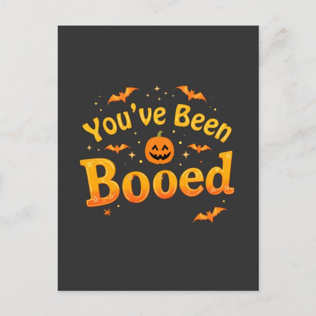 Postal Te han abucheado Spooky Pumpkin Halloween (Anverso)