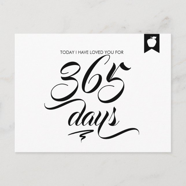 Postal Te He Amado Días Aniversario De La Postcarta De Am (Anverso)