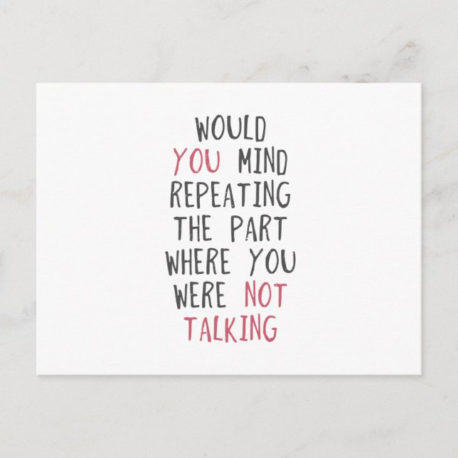 Postal ¿Te importaría repetir la parte en la que no estab (Anverso)