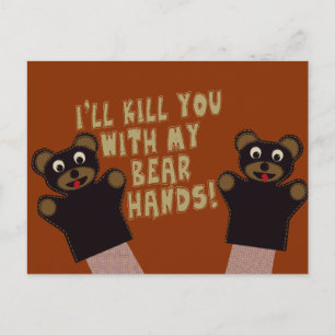 Postal Te llevaré con mis manos del oso