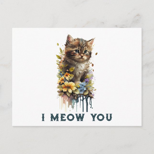 Postal Te maullido gatito (Anverso)