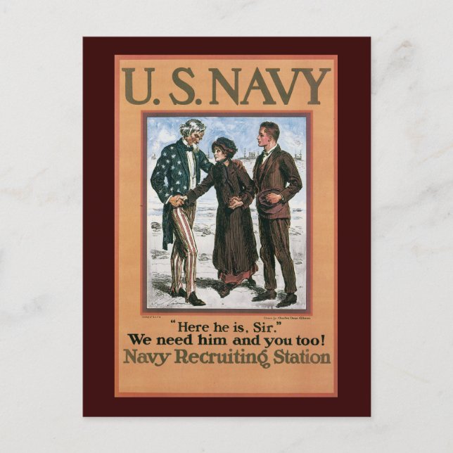 Postal Te Necesitamos En La Segunda Guerra Mundial (Anverso)