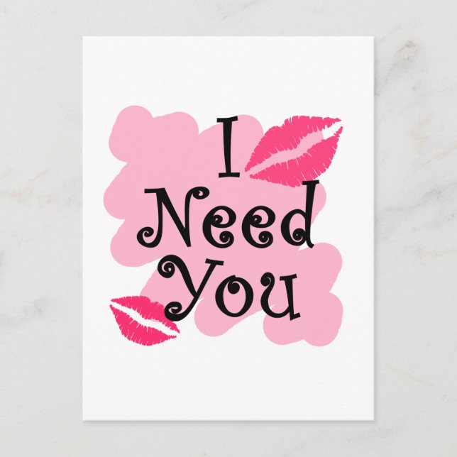 Postal Te necesito (Anverso)
