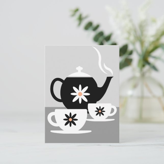 Postal Té Para Dos - Cocina (Anverso de pie)