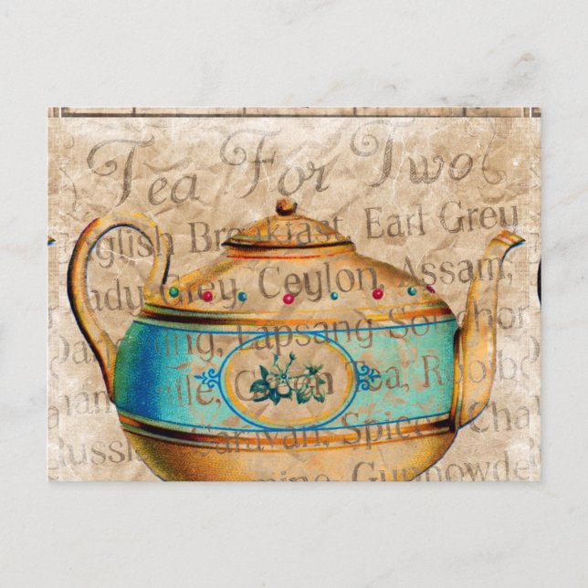 Postal Té Pot antiguo (Anverso)