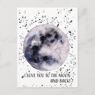Postal Te quiero a la luna y a la espalda