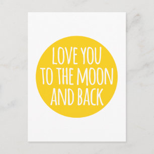 Postal Te quiero a la luna y a la espalda