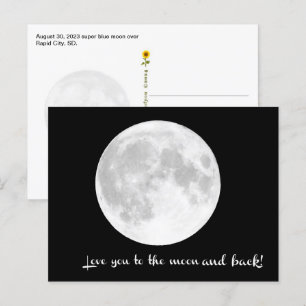 Postal Te quiero a la luna y a la espalda. SD -