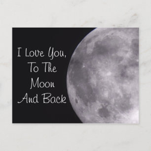 Postal Te quiero a la poscarta de la luna y la espalda