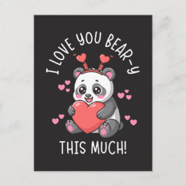 Postal Te Quiero Oso- Mucho Este - Panda Lindo de San Val