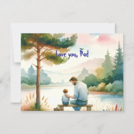 Postal Te quiero, papá