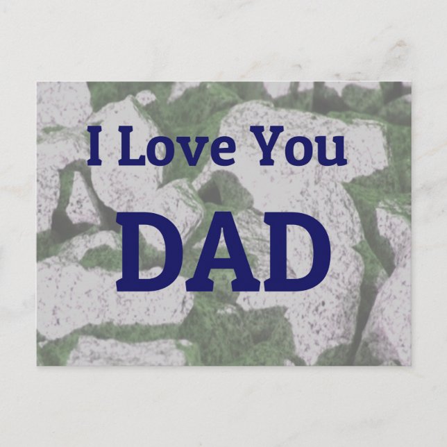 Postal Te quiero, papa (Anverso)