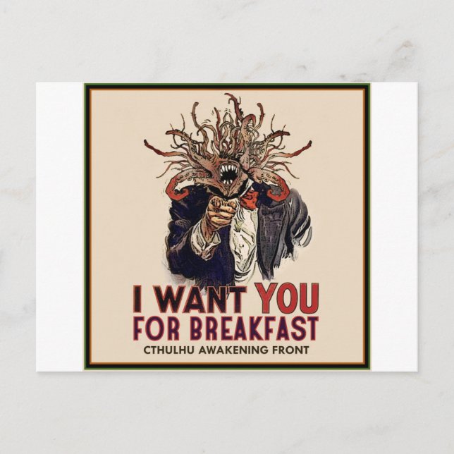 Postal Te quiero para desayunar (Anverso)