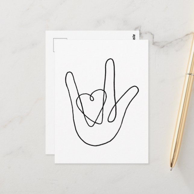 Postal Te quiero Rótulo (Anverso/Reverso In Situ)