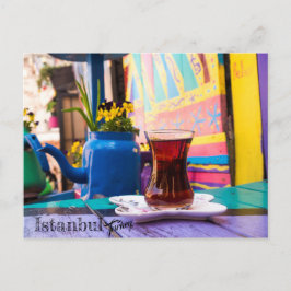 Postal Té turco colorido en Estambul, Turquía