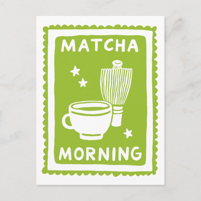 Postal Té Verde Culinario Matcha Morning (Anverso)