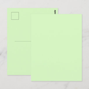 Postal Té Verde Pastel Color Sólido Hoja