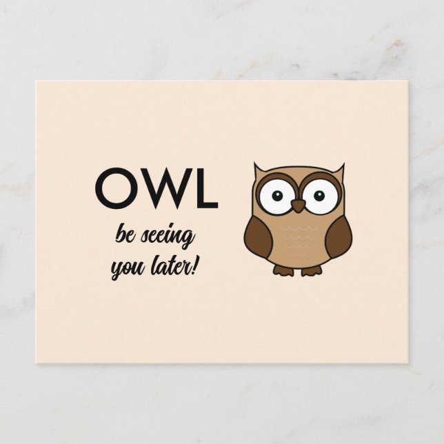 Postal Te Veré Más Tarde con Texto Personalizado (Anverso)