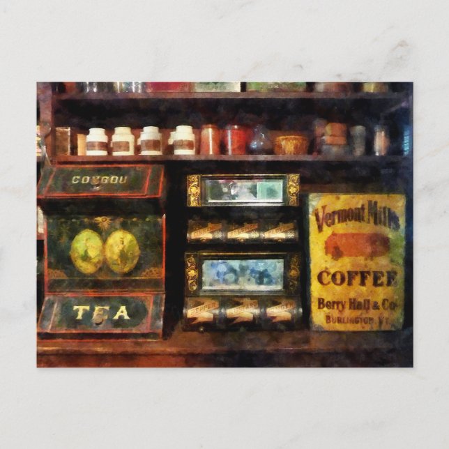 Postal Té y café (Anverso)