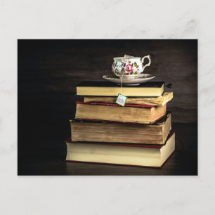 Postal Té y libros