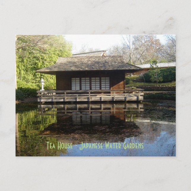 Postal Tea House - Jardines de agua japoneses (Anverso)