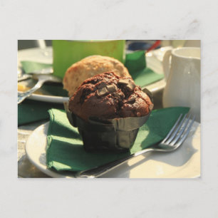 Postal Tea Muffin Snacks Postcard