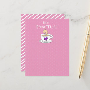 Postal Tea Puns y cita el favor del Tea Party