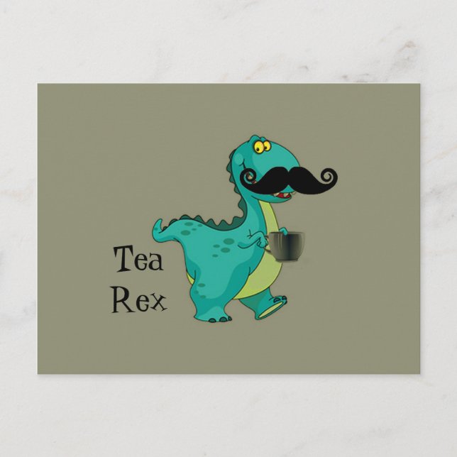 Postal Tea-Rex Funny Dinosaur Personalizado Innuendo (Anverso)