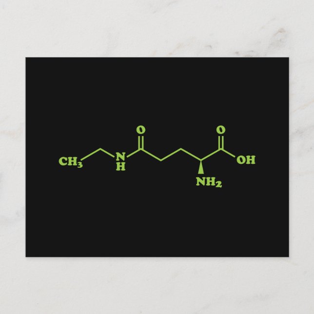 Postal Tea Theanine Molecular Chemical Formula (Anverso)