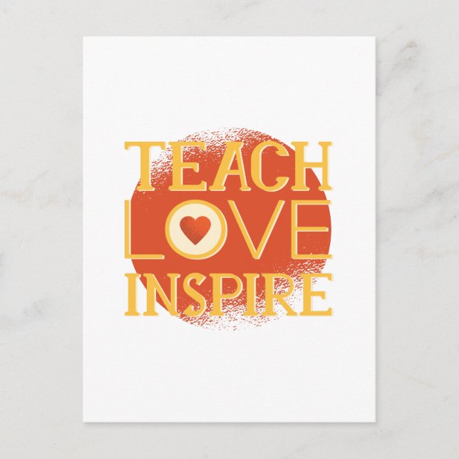 Postal Teach Love Inspire - PROFESORES CITA SAYINES Regal (Anverso)