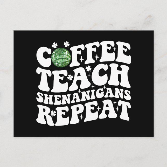 Postal Teach Shenanigans Repeat Disco Ball Teacher (Anverso)