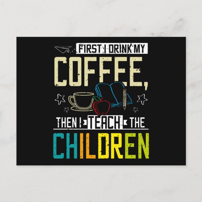 Postal Teacher And Coffee (Anverso)