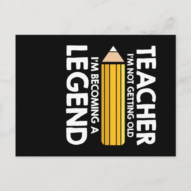Postal Teacher Not Getting Old Teacher Legend (Anverso)