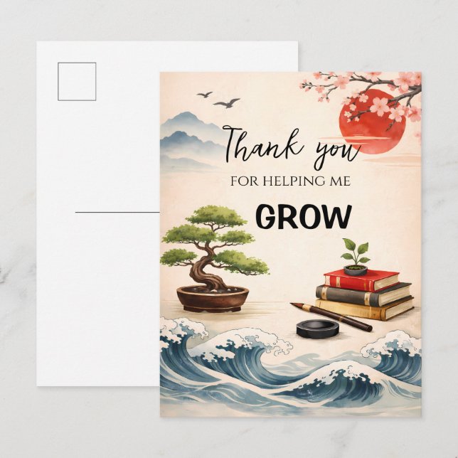 Postal Teacher Thank You Gift | End of School Year (Anverso / Reverso)