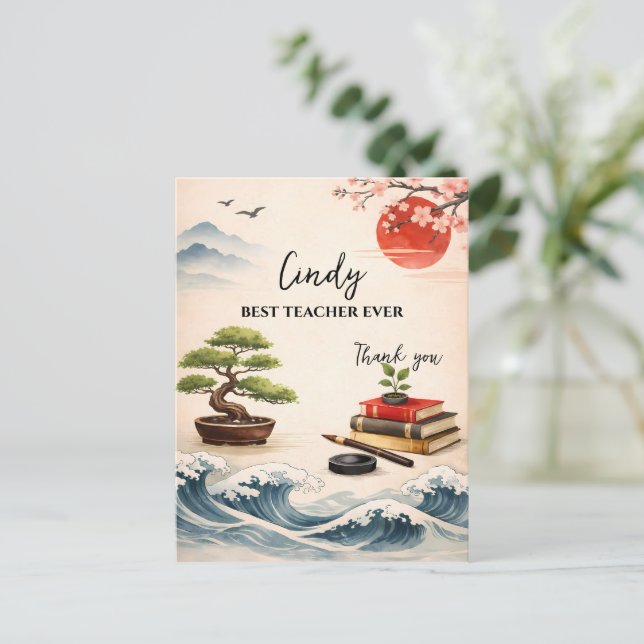 Postal Teacher Thank You Gift | End of School Year (Anverso de pie)