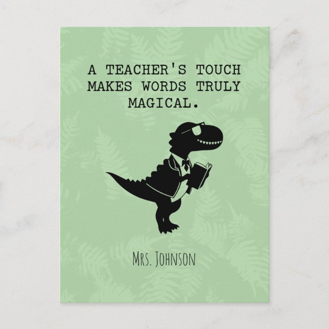 Postal Teacher's Touch Makes Words Truly Magical (Anverso)