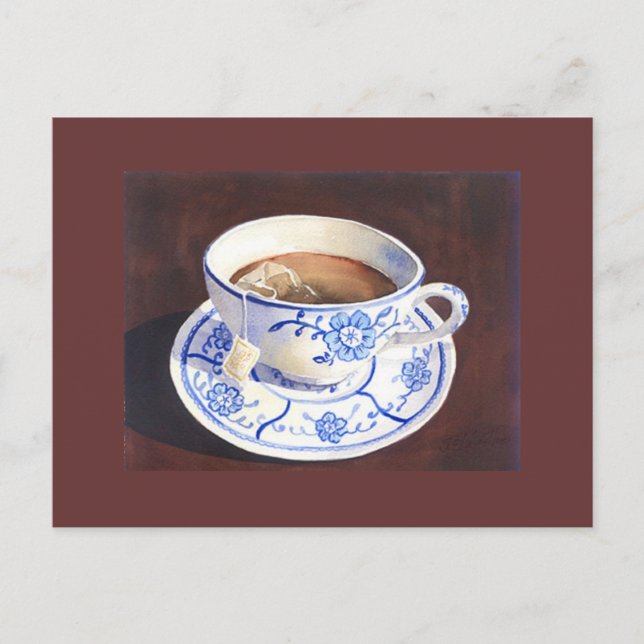 Postal Teacup con Teabag (Anverso)