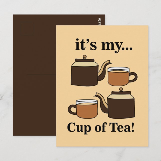 Postal Teacup Teapot Its My Cup of Tea (Anverso / Reverso)