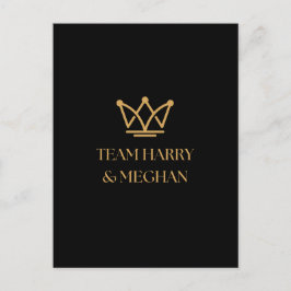 POSTAL TEAM HARRY & MEGHAN CON GOLD CROWN