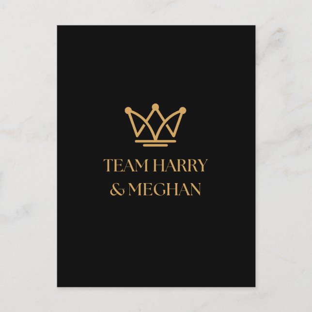POSTAL TEAM HARRY & MEGHAN CON GOLD CROWN (Anverso)